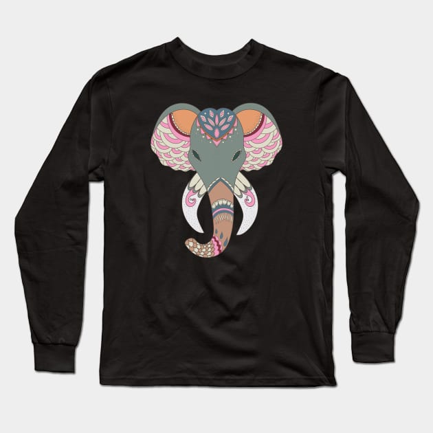 Elephant India Long Sleeve T-Shirt by StarsDesigns